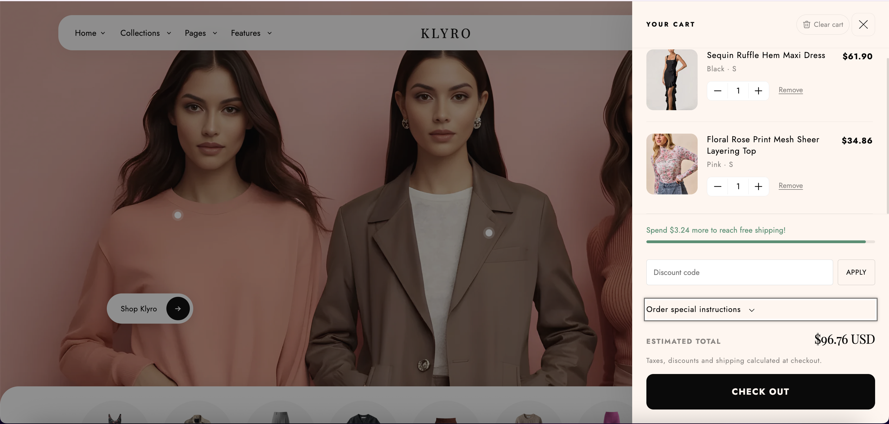Klyro cart drawer